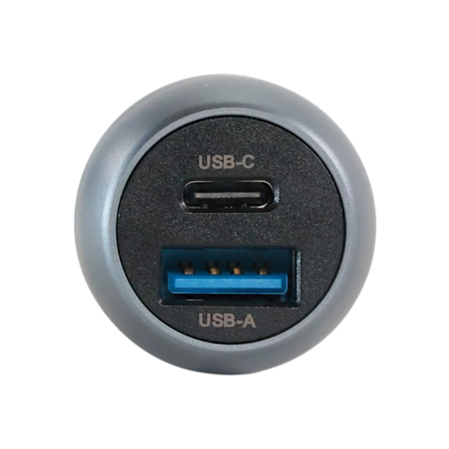 Dual USB-C and USB-A car adapter for fast charging phones and devices