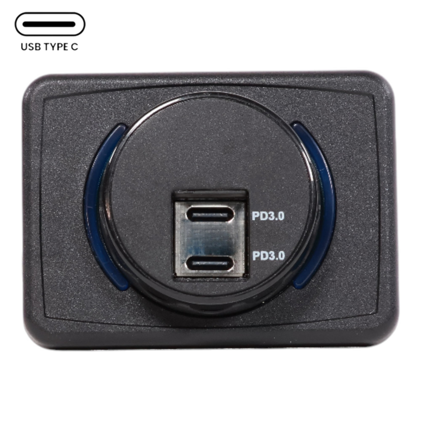 dual usb c surface mount charging socket for campervans