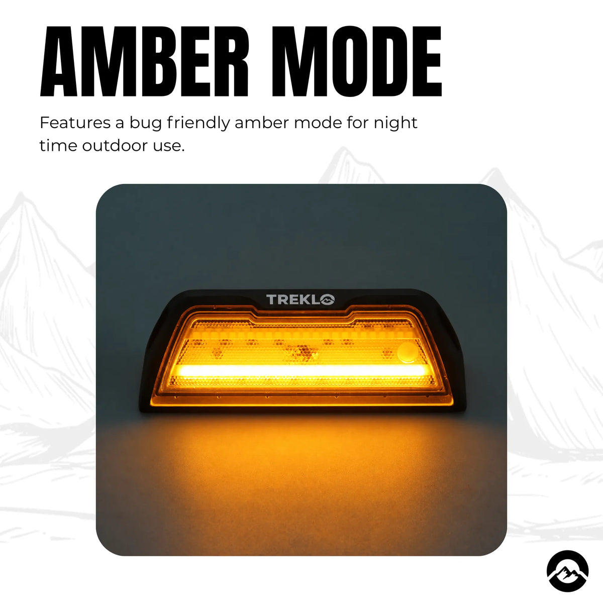 Dual colour 12v camping work light by Treklo for practical lighting around vehicle equipment
