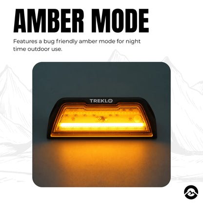Dual colour 12v camping work light by Treklo for practical lighting around vehicle equipment