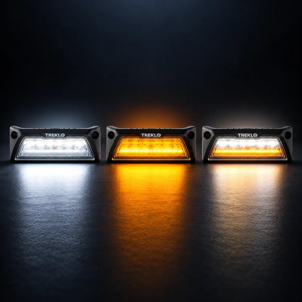 Dual colour Treklo caravan outdoor light for practical illumination around awnings and entry areas