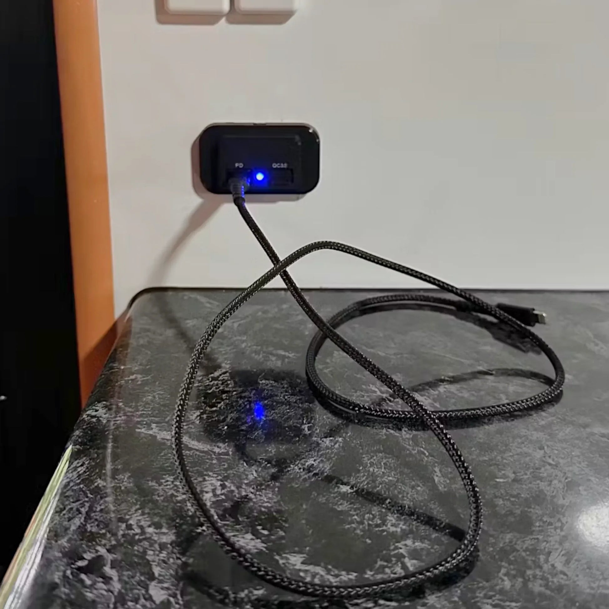 DuoCharge USB-A and USB-C surface mount charger 12-24v for caravan, rv, and campervan installs