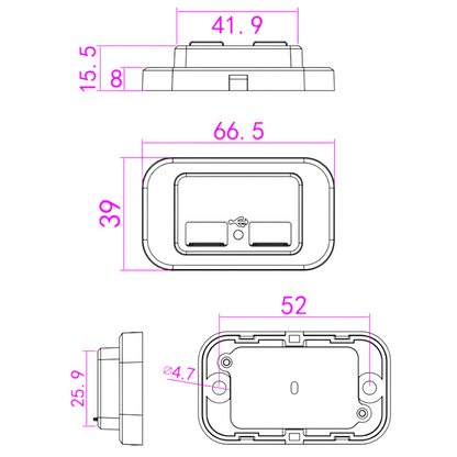 reliable surface mount dual usb charger for vans