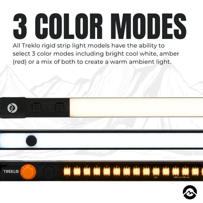 Treklo all models of rigid LED strip light for caravan, campervan, RV, marine, and off grid applications
