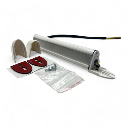 white 26cm LED light bar laid out for install