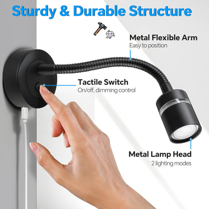 compact evo reading lamp with usb feature