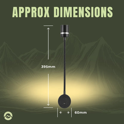 Caravan Evo reading light with USB C charging for convenient bedside use