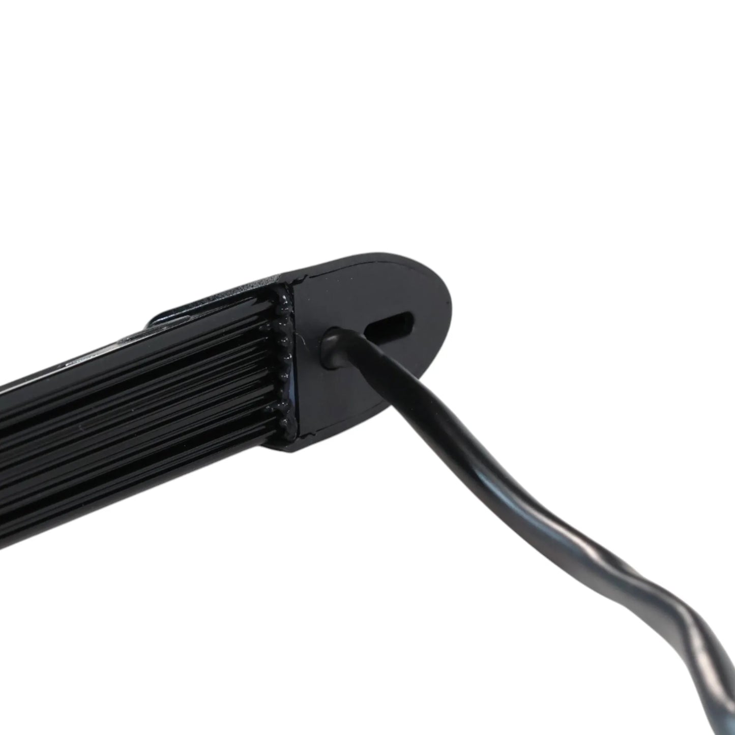 sleek black 12v LED bar with wiring and dimmer knob