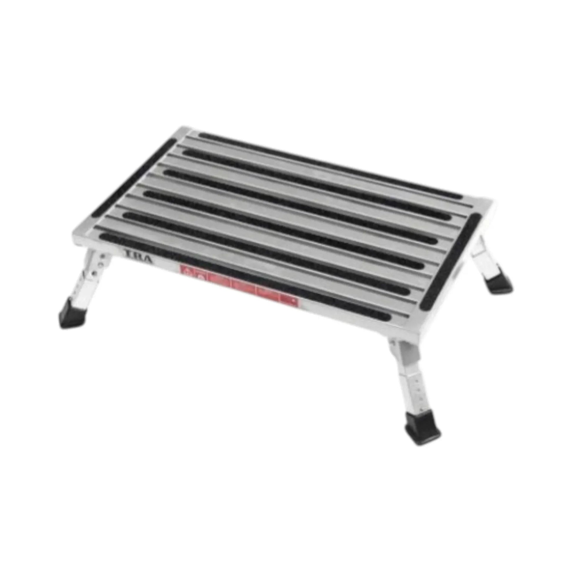 Portable XL step with adjustable legs for stable and level entry