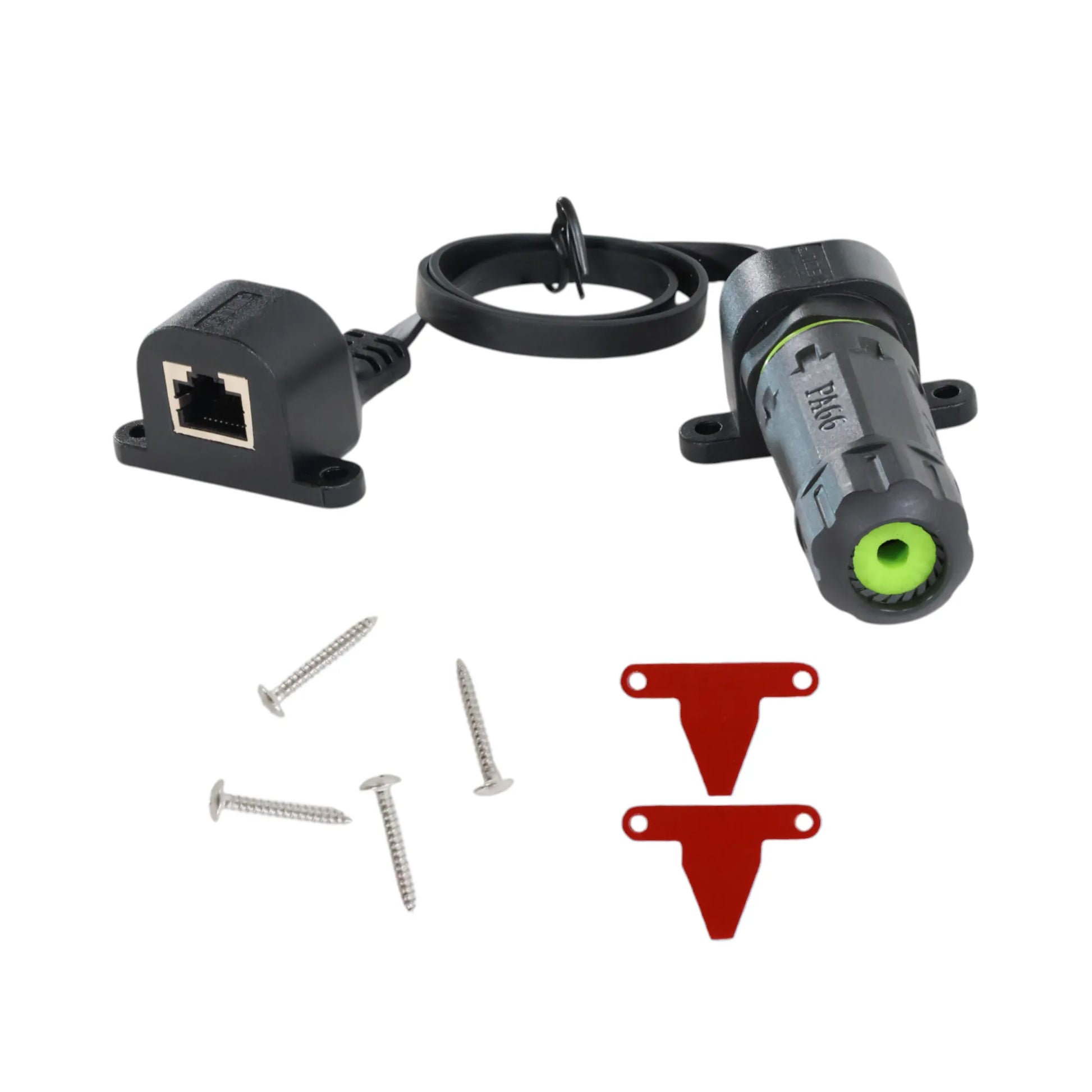 Waterproof flat Ethernet passthrough for caravans, campervans, and RVs