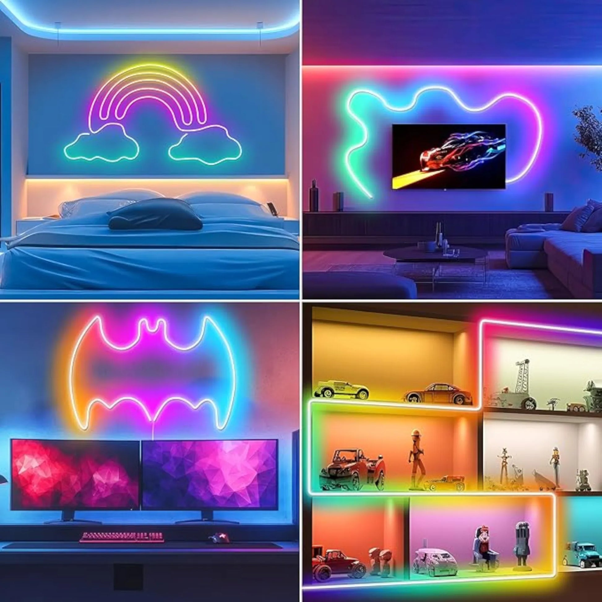 flexible RGBW neon diffuser strip displayed