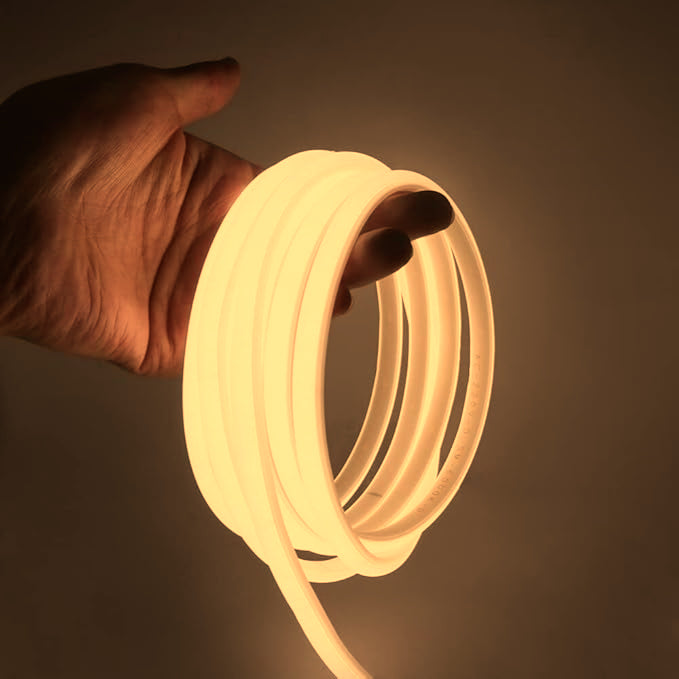 3000K neon flex lighting strip ready for mounting