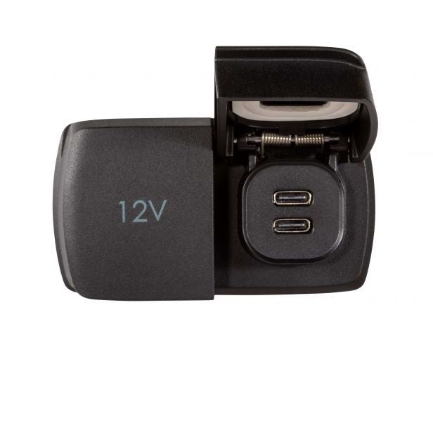 caravan flip pro dual usb c charging socket