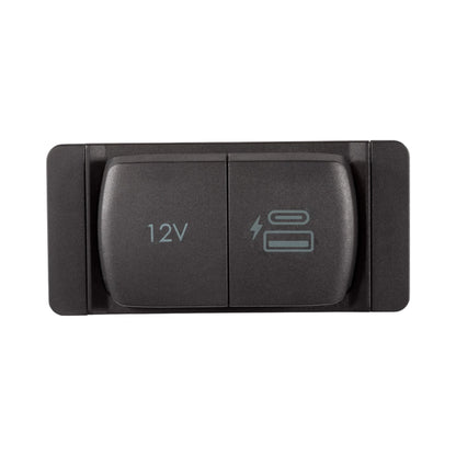 flip pro duo socket with usb a and usb c for campervan 12v power and device charging
