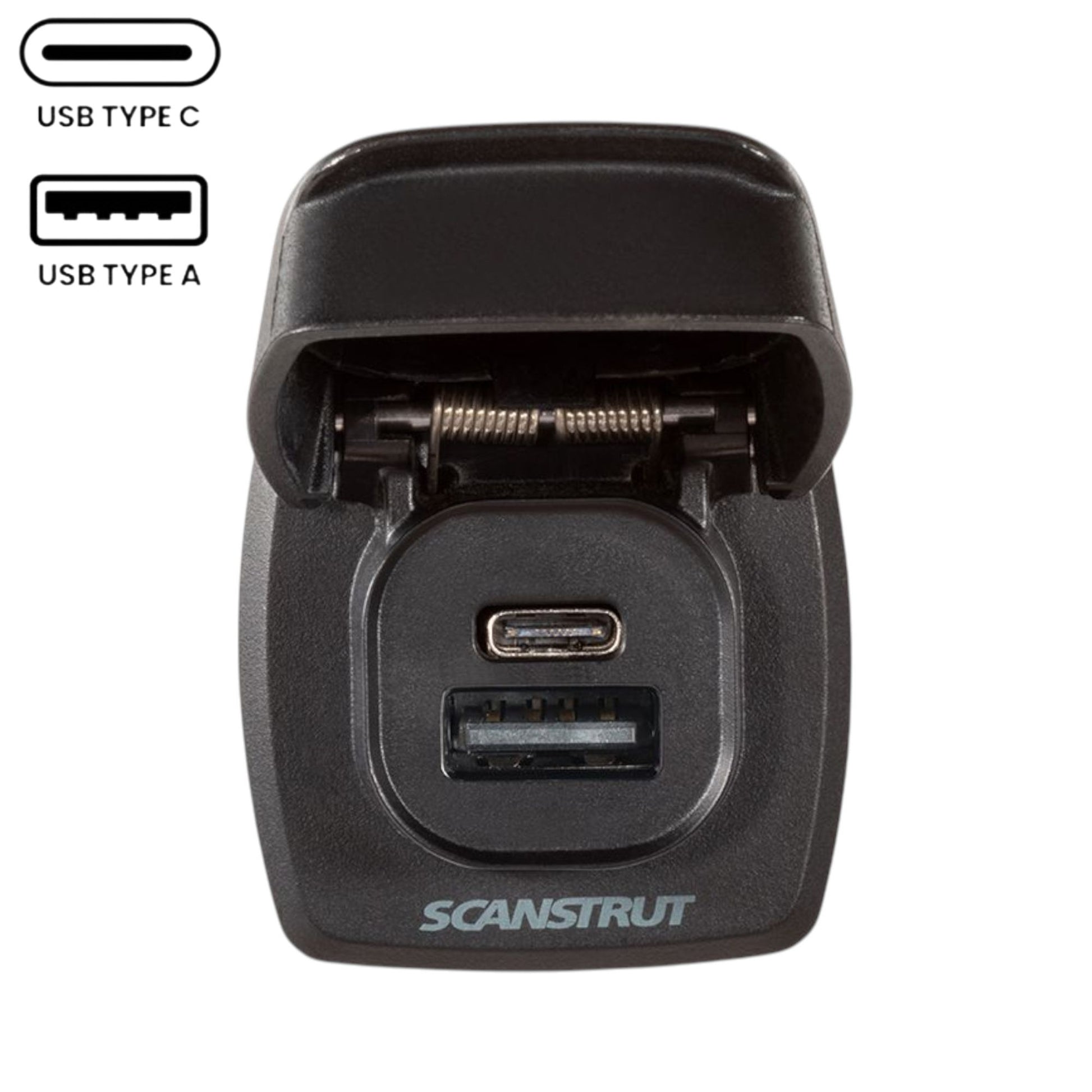 dual usb a and usb c flip pro plus charger for campervans