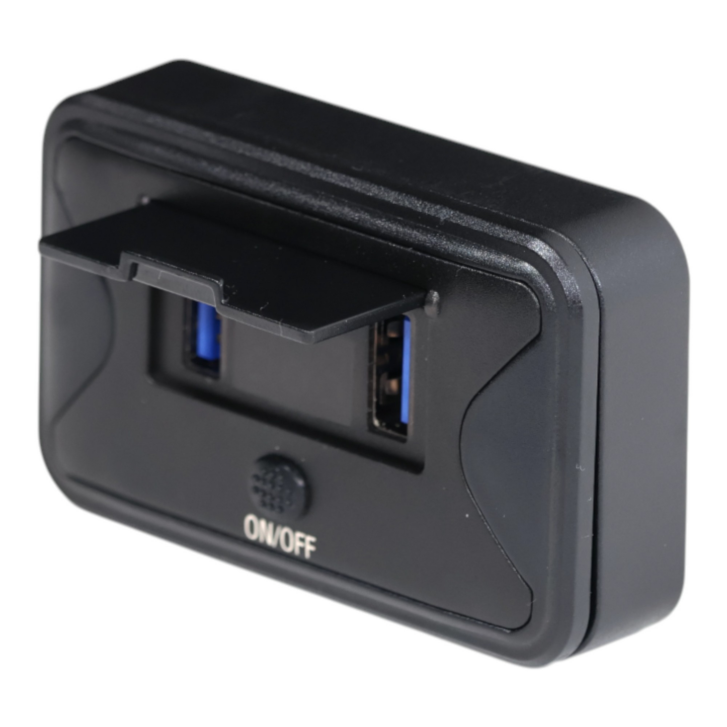 flip trio usb a and usb c recessed mount charger with on off switch