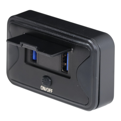 flip trio usb a and usb c recessed mount charger with on off switch