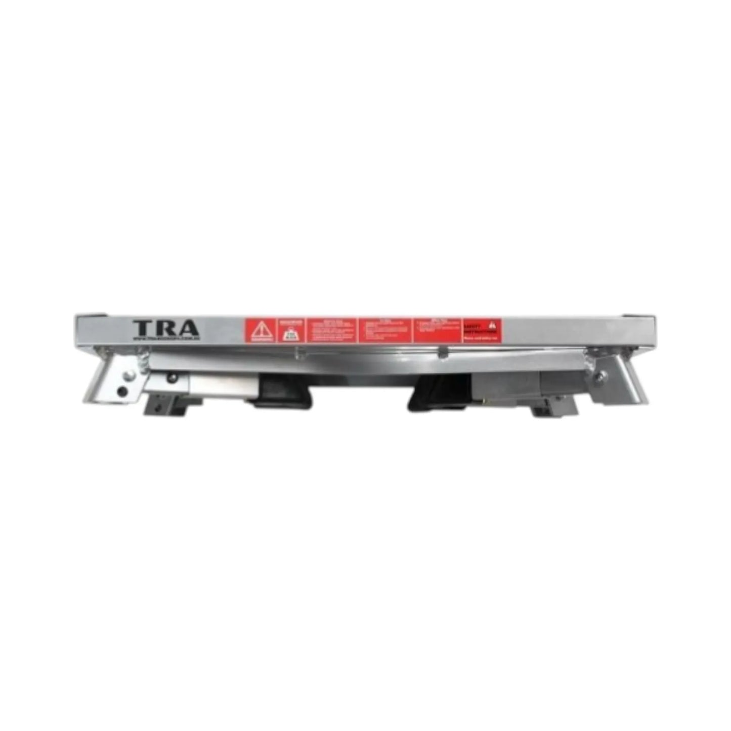 Folding caravan step with adjustable legs for uneven ground setups