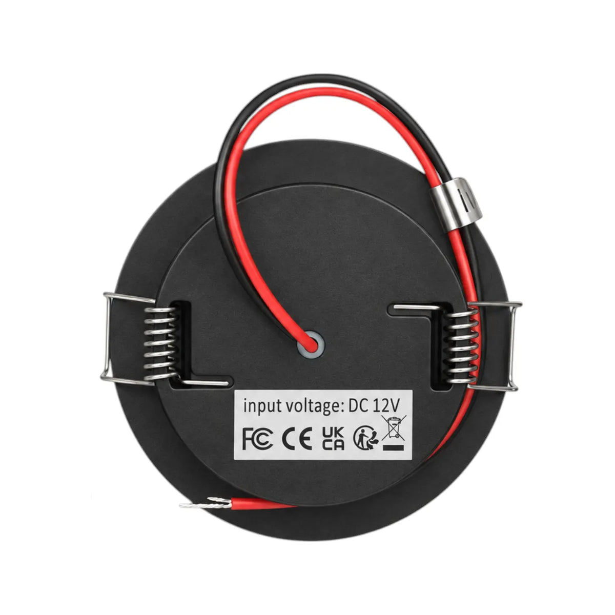 Four black interior ceiling lights for campervan, caravan, and touring applications
