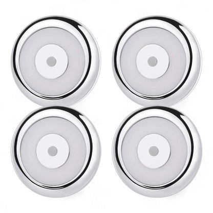 Four pack silver Treklo campervan dome lights for practical 12v overhead illumination