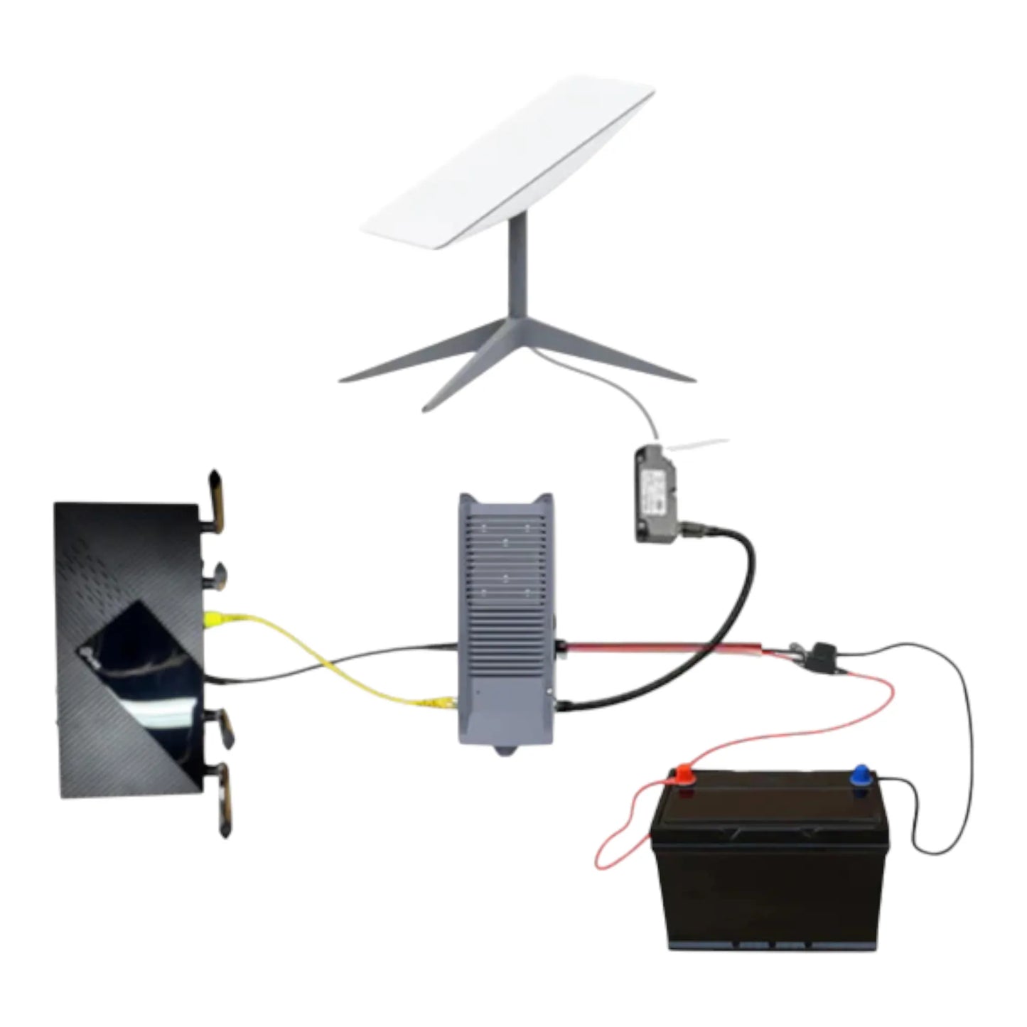 starlink gen 3 12v power adapter components displayed simply