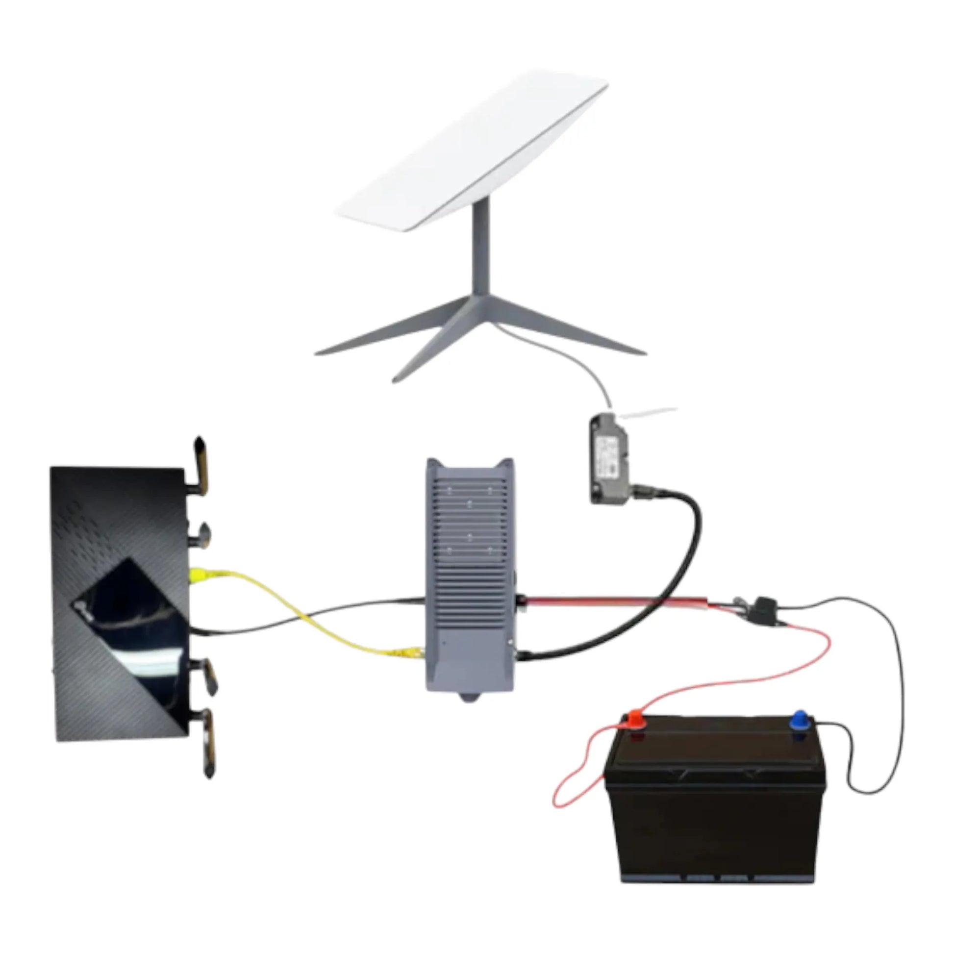 starlink gen 3 12v power adapter components displayed simply