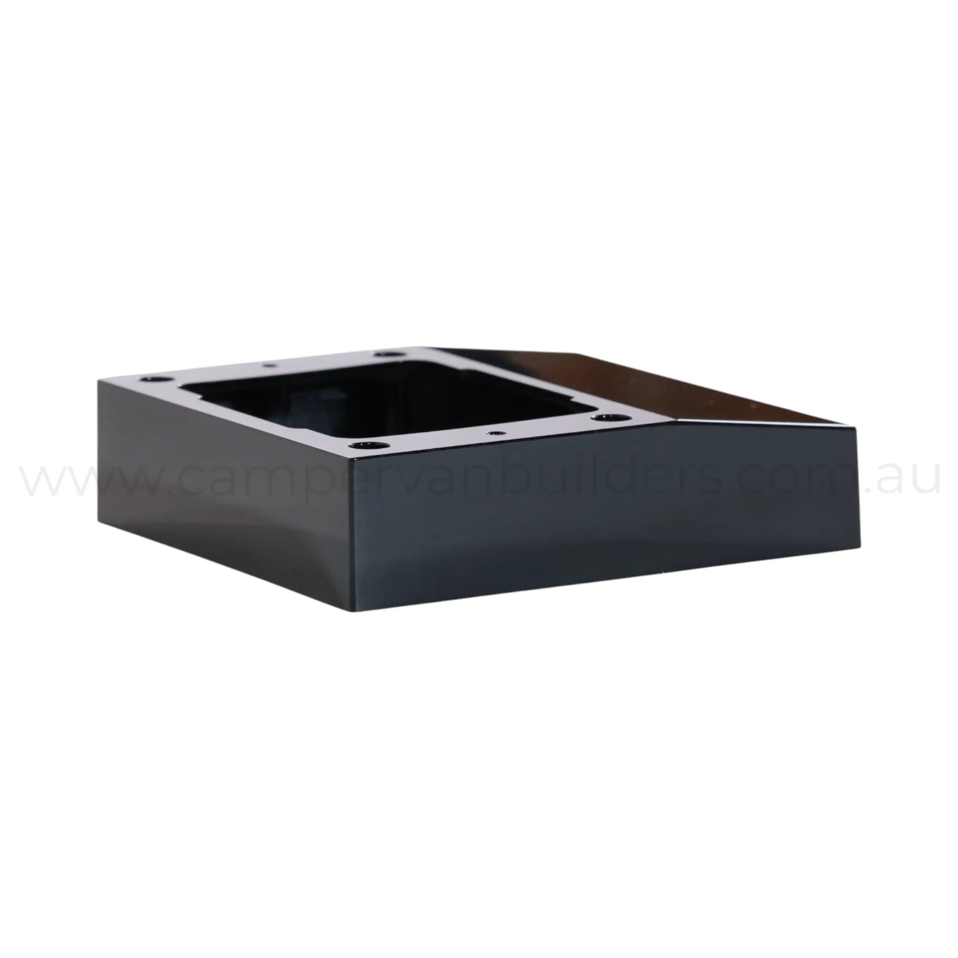 black spacer for gpo outlets to allow clean installation in rv interiors