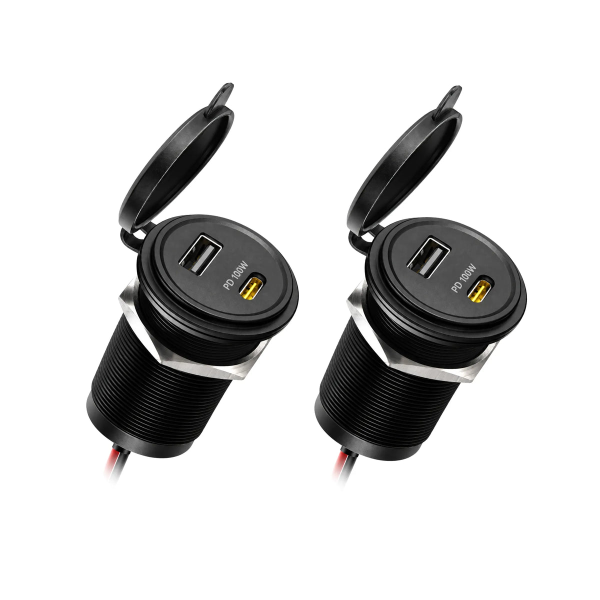High capacity Treklo USB C and USB A charging socket for compatible electronics in recreational vehicles