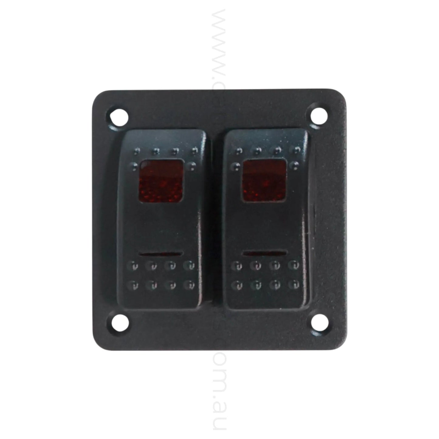dual led 2 way rocker switch panel for rv accessory control and clean dash layouts