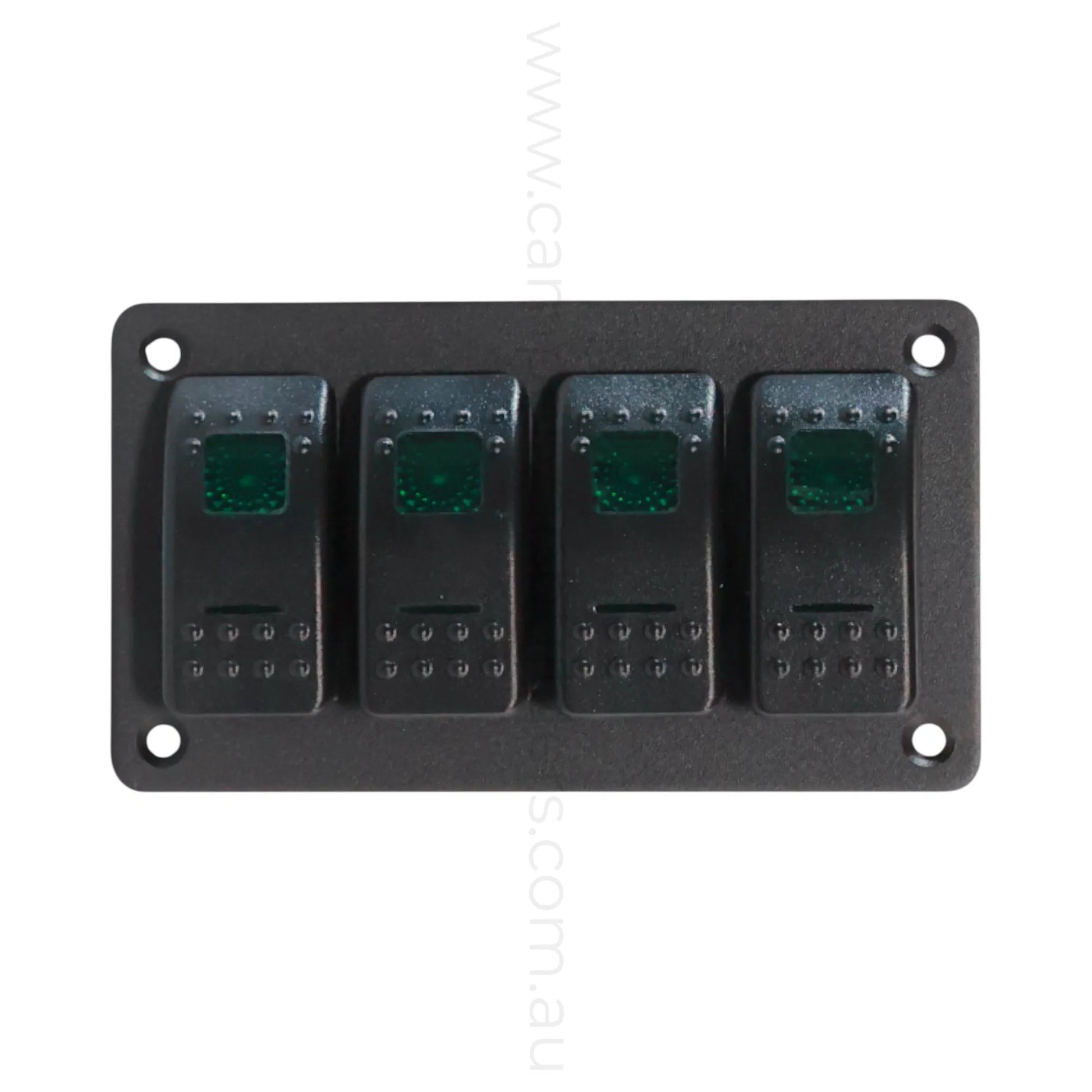 dual led 4 way rocker switch panel for rv accessory control and clean dash layouts
