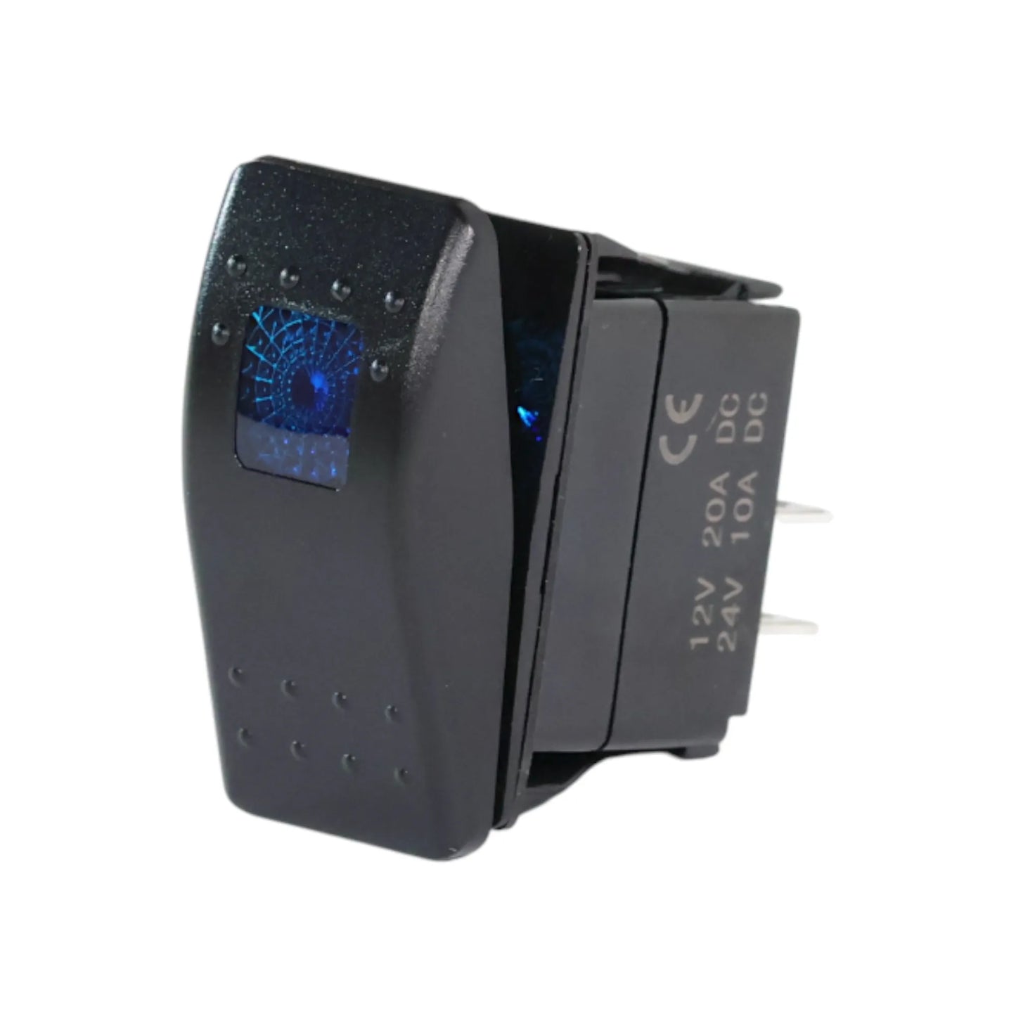 illuminated rocker switch ideal for caravan switch panels and 12v electrical upgrades