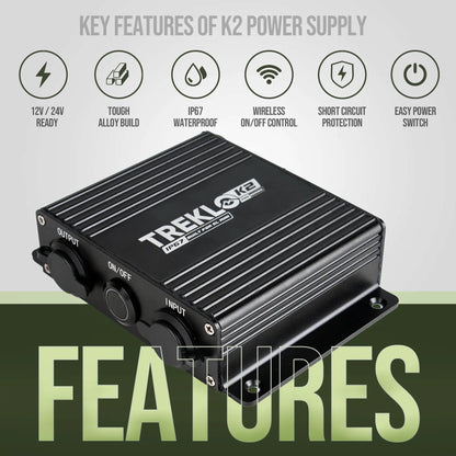 TREKLO K2 Boosted Power Supply and Remote for Starlink Mini