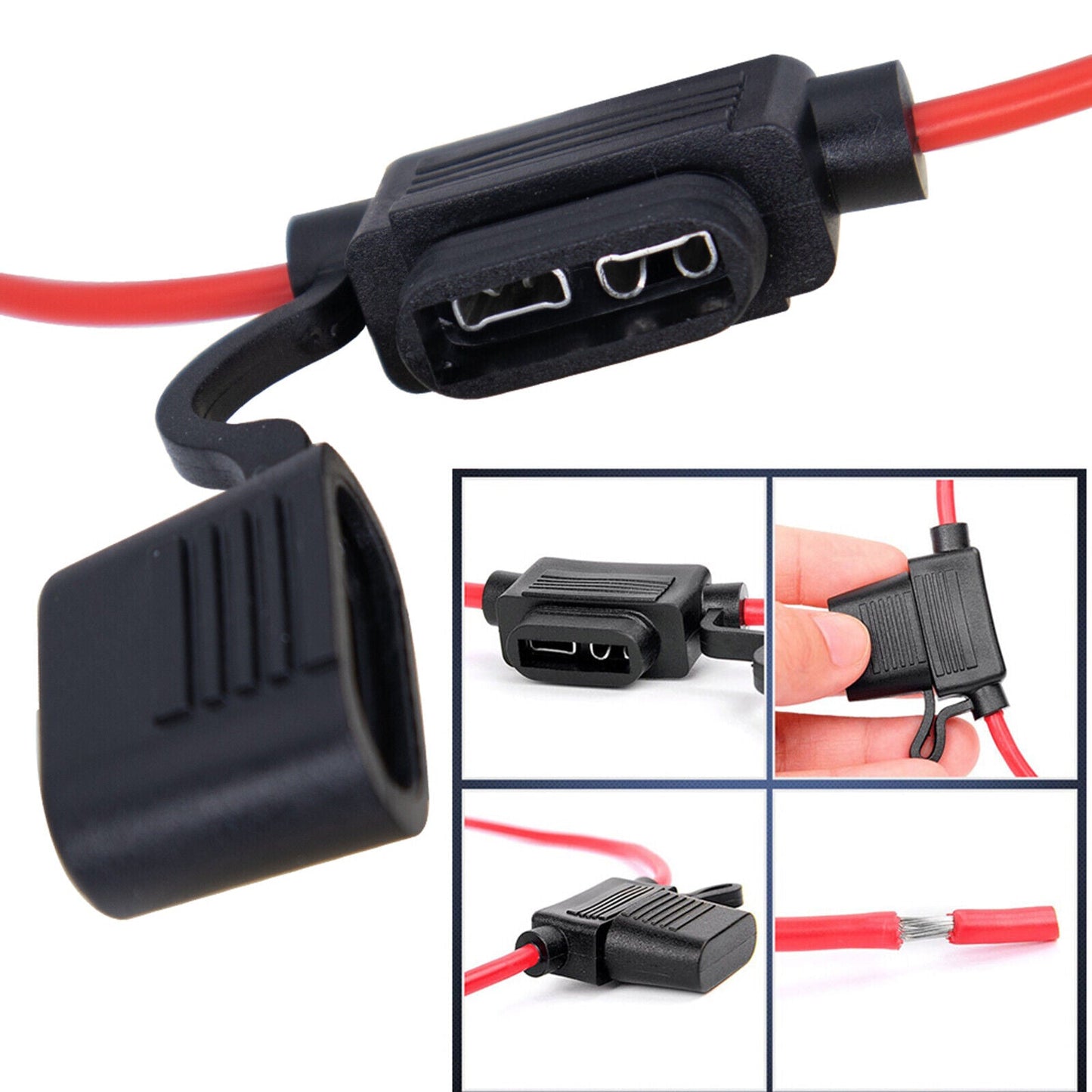 caravan inline fuse holder for 4mm2 power cables