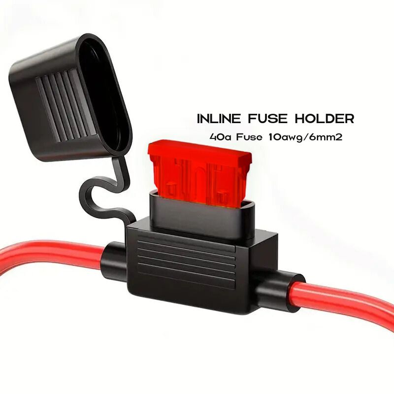 inline atc blade fuse holder for 10awg 6mm2 cable