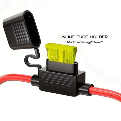 inline atc blade fuse holder for 14awg 2.5mm2 cable