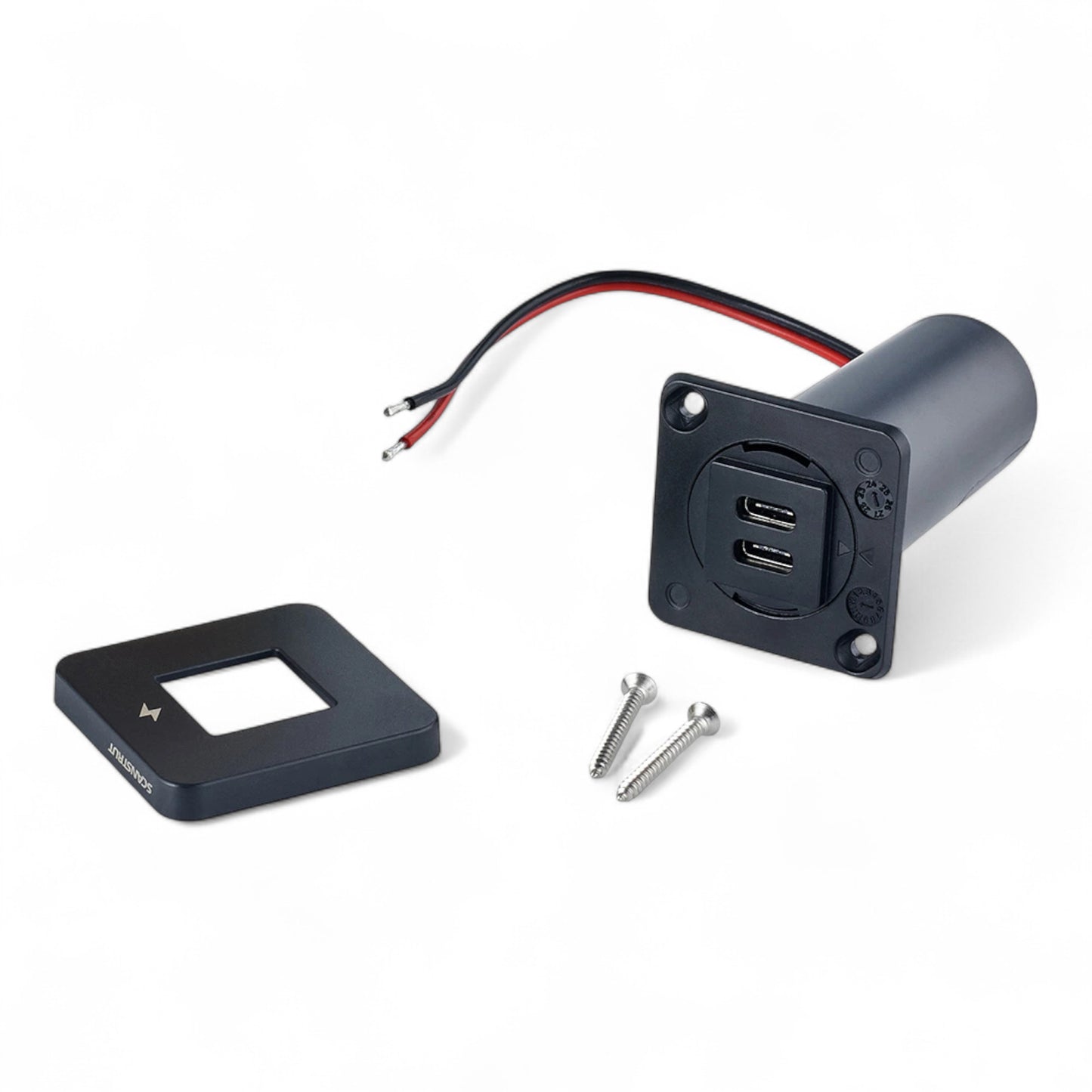 caravan dual usb c interior charger black