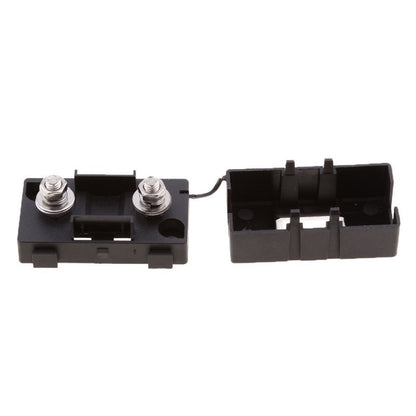 Interlocking MIDI fuse holder with window cover for modular fuse block builds
