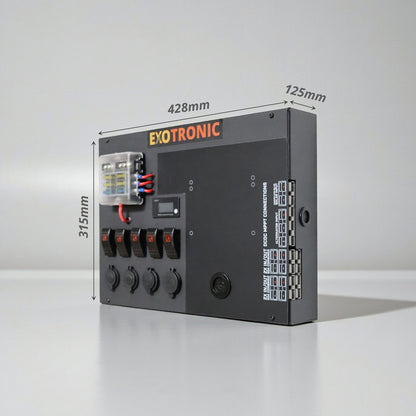 large 12v control hub ideal for caravan 12v power distribution and tidy wiring