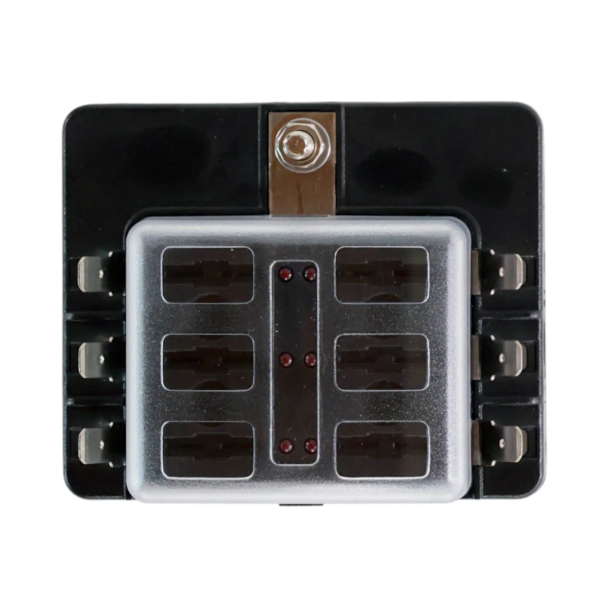 led indicator fuse block for small 12v power systems