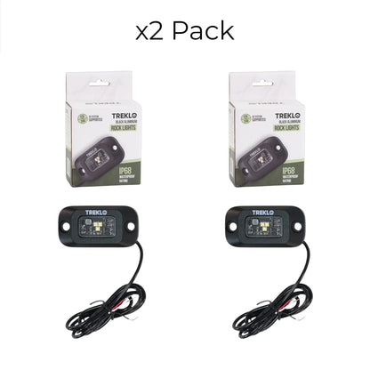 Dimmable rock light kit for caravan and campervan with white or amber