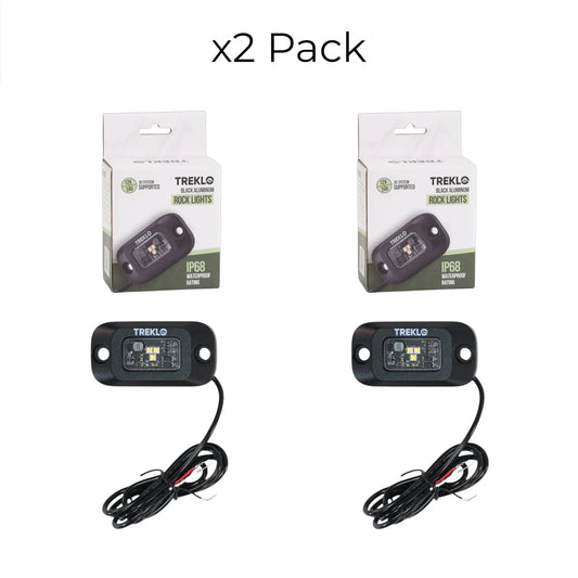Dimmable rock light kit for caravan and campervan with white or amber