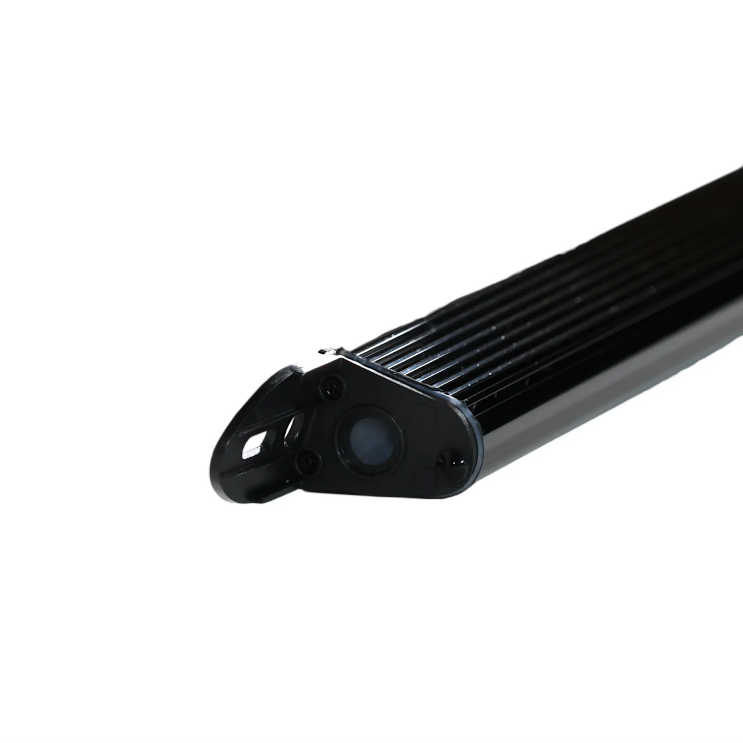 black 12v exterior LED light showing LED detail