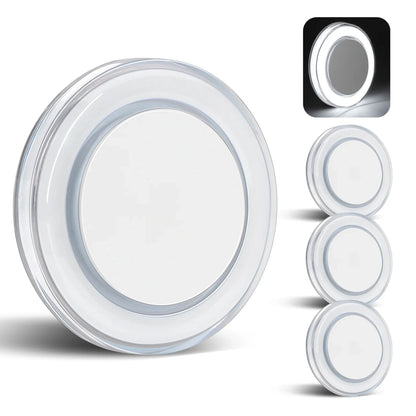 cool white low profile disc lights shown as a set