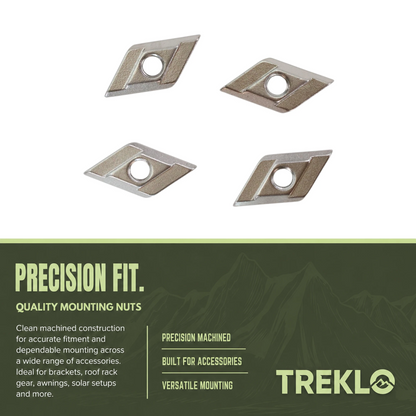 M8 female thread roof rack nuts for compatible fasteners.
