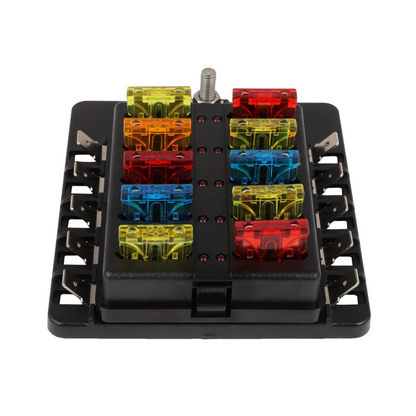 10-Slot Led Indicator Blade Fuse Block Blocks