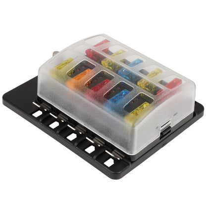 10-Slot Led Indicator Blade Fuse Block Blocks