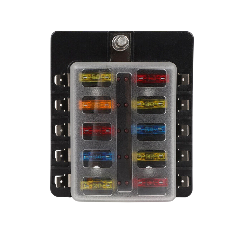 10-Slot Led Indicator Blade Fuse Block Blocks