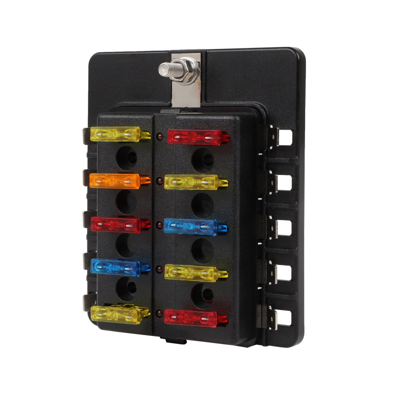 10-Slot Led Indicator Blade Fuse Block Blocks