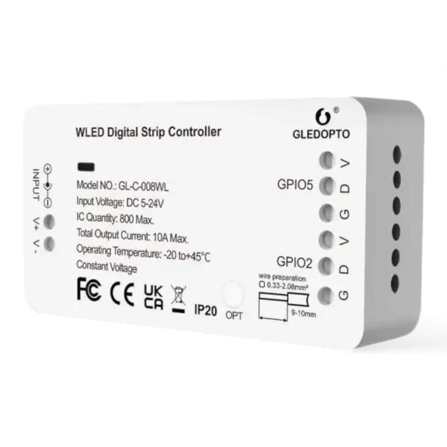 WLED Strip Controller 5-24V | WiFi Control for RGB/RGBW LED Strips ...