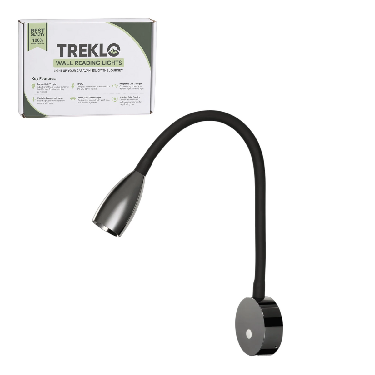 Marine reading light for cabins, bunks, and sleeping areas